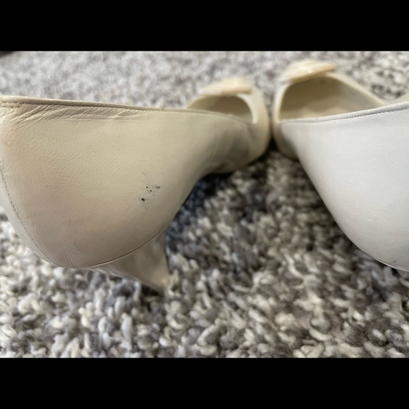 New vintage Caressa #28032 off white leather Stilleto pumps Spain size 9M - Picture 10 of 11
